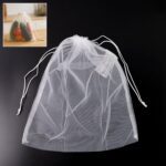 Reusable Transparent Drawstring Mesh Storage Bag (1 Pc) - Closeup Embroidery by Nari Haat, Indian ethnic wear, women ...