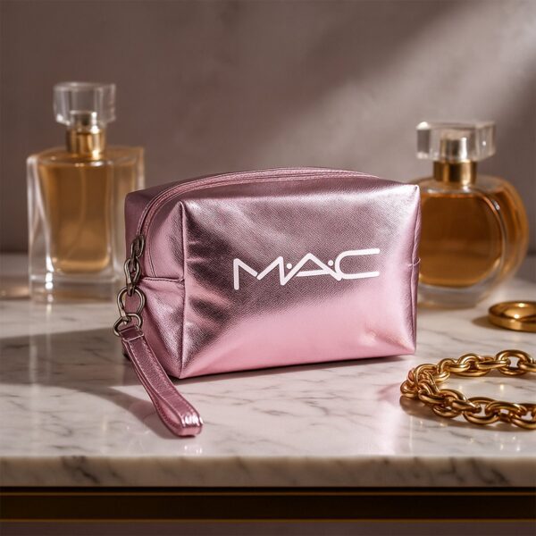 Metallic Travel Makeup Pouch - (1 Pc / Mix Design) - Front View by Nari Haat, Indian ethnic wear, women clothing, des...