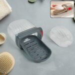Multipurpose Soap Box Holder with Transparent Dust-Proof Lid ,Sabudani (1 Pc) - Front View by Nari Haat, Indian ethni...
