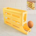 3-Layer Rolling Egg Storage Rack Dispenser (1 Pc) - Front View by Nari Haat, Indian ethnic wear, women clothing, desi...