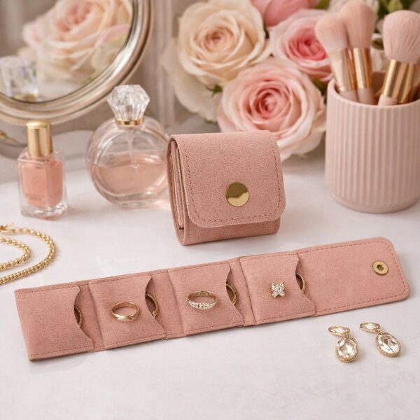 Compact Foldable Jewelry Storage Pouch / Wallet (1 Pc) - Front View by Nari Haat, Indian ethnic wear, women clothing,...