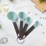 Premium Measuring Spoon Set with Stainless Steel Handles 4-Piece - Front View by Nari Haat, Indian ethnic wear, women...