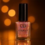 OG Beauty Metallic Rose Starlet Glitter Nail Paint (10 ML / 1 Pc) - Front View by Nari Haat, Indian ethnic wear, wome...