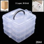 3-Tier Transparent Craft Storage Box with 18 Adjustable Compartments - With Dupatta by Nari Haat, Indian ethnic wear,...