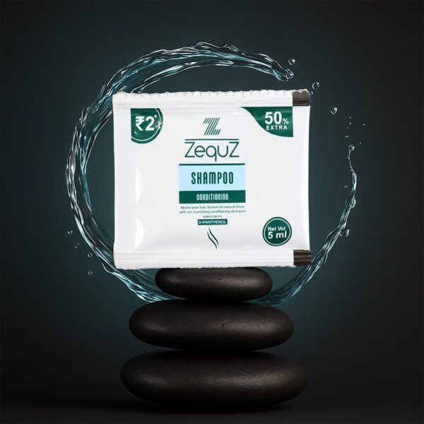 Zequz Nourishing Conditioning Shampoo Sachet (5 ml / 1 Pc) - Front View by Nari Haat, Indian ethnic wear, women cloth...