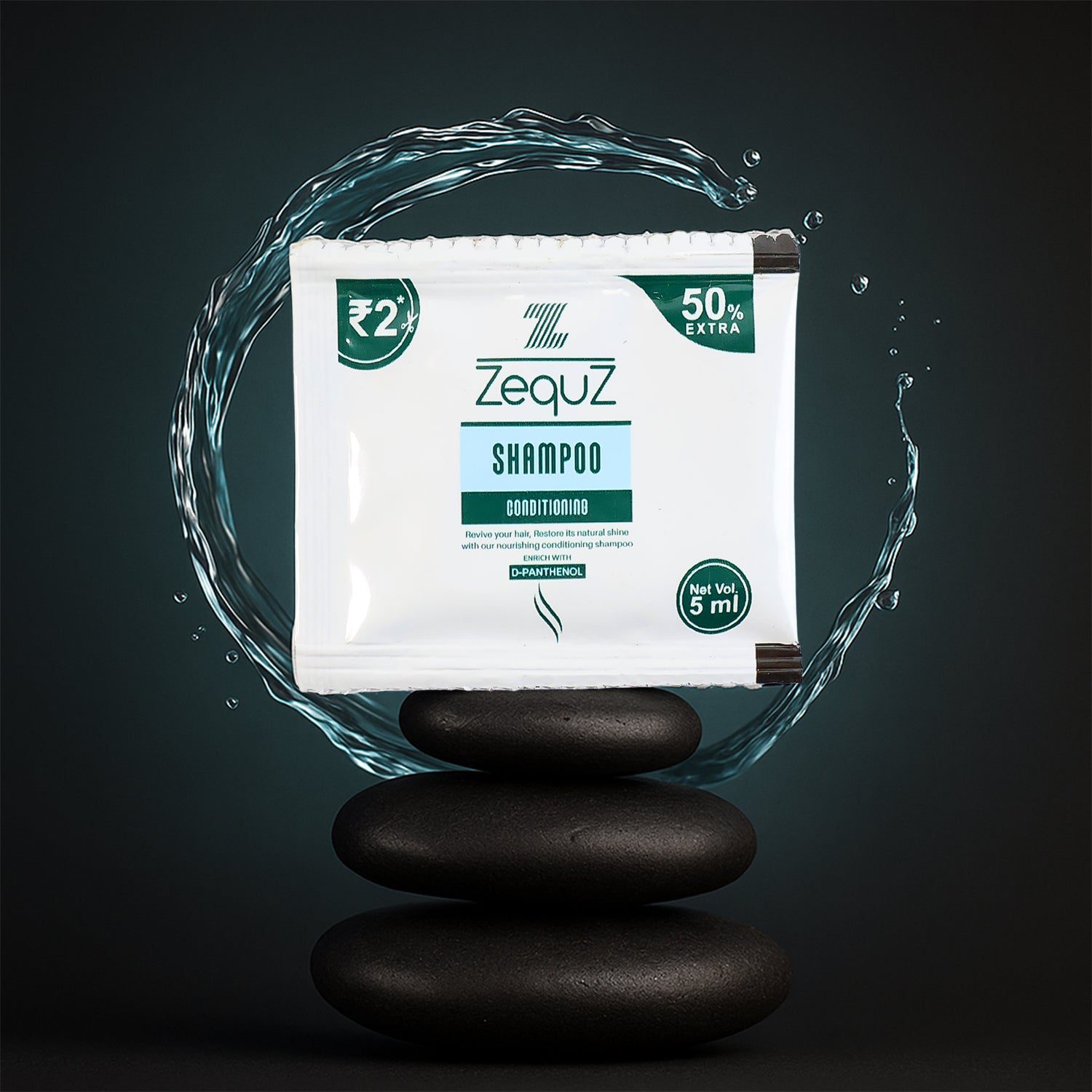 01_b378c12b-8a63-4fed-a6b9-542e546d684a.jpg Zequz Nourishing Conditioning Shampoo Sachet (5 ml / 1 Pc) - Front View by Nari Haat, Indian ethnic wear, women cloth...