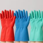 Long Cuff Multipurpose Rubber Cleaning Gloves (1 Pair, Mix Color) - Closeup Embroidery by Nari Haat, Indian ethnic we...