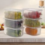 6 Pcs Multipurpose Plastic Food Storage Container Set - Front View by Nari Haat, Indian ethnic wear, women clothing, ...