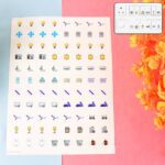 Pack of 10 Sheet Smart Switch Icon Sticker Sheet (10 Sheet, multi Icons) - Front View by Nari Haat, Indian ethnic wea...
