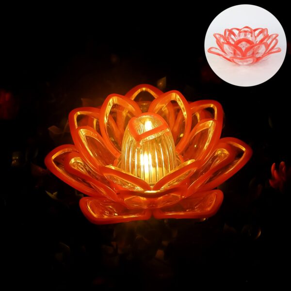 Decorative Lotus Shaped LED Candle Light (1 Pc) - Front View by Nari Haat, Indian ethnic wear, women clothing, design...