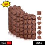Silicone Food Grade Reusable Non-Stick Multi Shape 15 Cavity Chocolate Mold, Diwali - With Dupatta by Nari Haat, Indi...