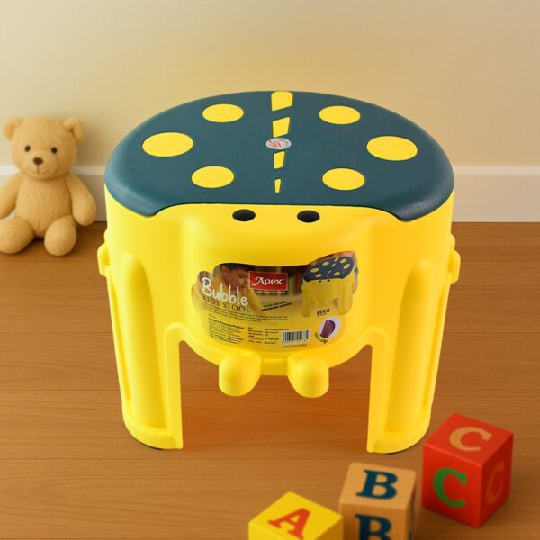 Apex Bubble Kids Stool | Durable Plastic Step Stool for Kids  (1 Pc) - Front View by Nari Haat, Indian ethnic wear, w...