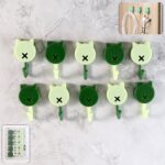 Self Adhesive Round Wall Hooks (10 Pc) - Front View by Nari Haat, Indian ethnic wear, women clothing, designer suit