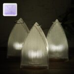 Flameless LED Decorative Lantern Lights - (3 Pc) - Front View by Nari Haat, Indian ethnic wear, women clothing, desig...