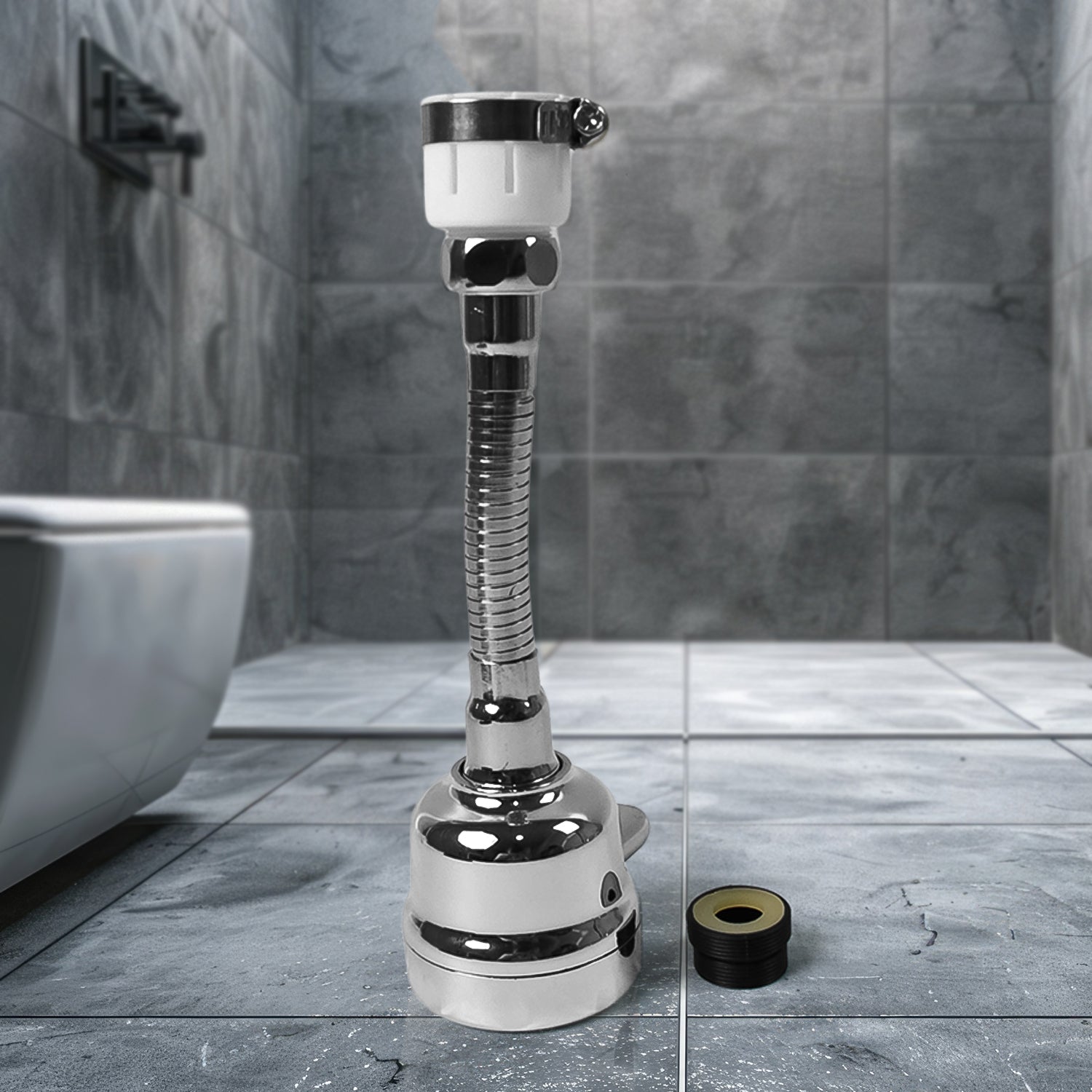 01_c63af77f-4cb7-49a8-8b1a-bc453fb69d96.jpg Stainless Steel Water Faucet Sprayer Head (1 Pc / 7 Inch) - Front View by Nari Haat, Indian ethnic wear, women clothi...