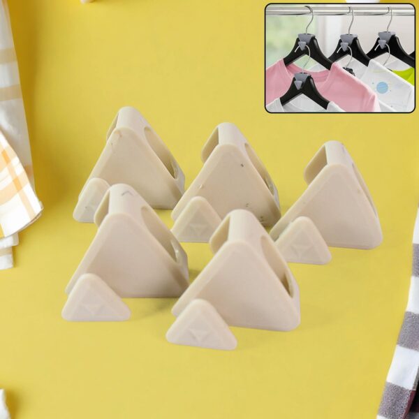 Multi-Functional Plastic Triangle Hanger Connector Hooks 5 Pcs Set - Front View by Nari Haat, Indian ethnic wear, wom...