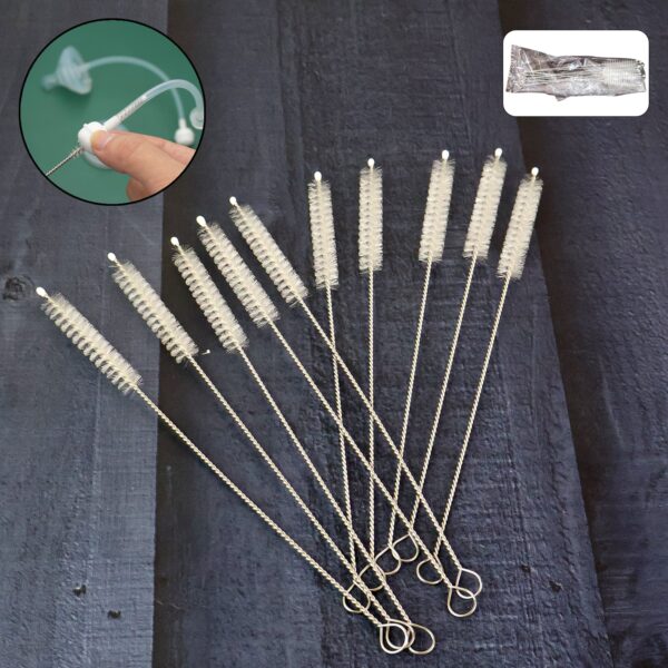 Straw & Bottle Cleaning Brush Set (10 Pc) - Front View by Nari Haat, Indian ethnic wear, women clothing, designer suit