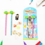 Fun Candy Design Pencil Set with Accessories (1 Set ) - Closeup Embroidery by Nari Haat, Indian ethnic wear, women cl...