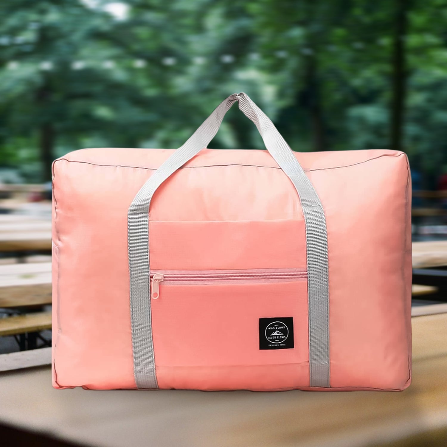 01_d4ebf834-81da-4933-8cbe-8793257c8960.jpg Large Capacity Luggage Bag, Foldable Waterproof Travel Bag (1 Pc / Mix Color) - Front View by Nari Haat, Indian ethni...