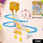 Duck Climb Stairs Toy Roller Coaster with Flashing Lights & Music (3 Ducks) - Image 2
