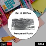 20 Pc Transparent Pouch For Carrying Stationary Stuffs And All By The Students. - Image 2