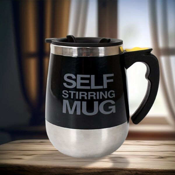 Self Stirring Mug With Lid used in  official places for serving drinks (1 Pc / 400 ML) - Front View by Nari Haat, Ind...