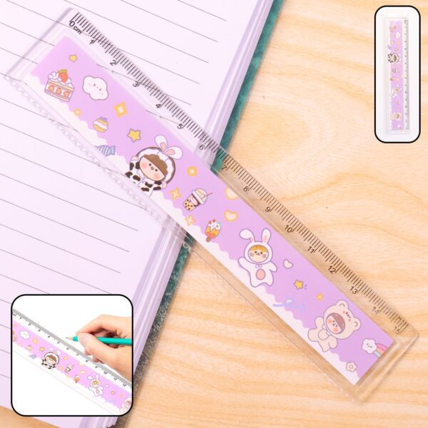 Premium Cute Cartoon Plastic Ruler for Kids (1 Pc) - Front View by Nari Haat, Indian ethnic wear, women clothing, des...