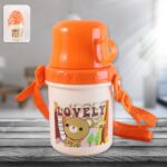 Lovely Cartoon Printed Plastic Cup with Lid (Approx. 350 ML, 1 Pc) - Front View by Nari Haat, Indian ethnic wear, wom...