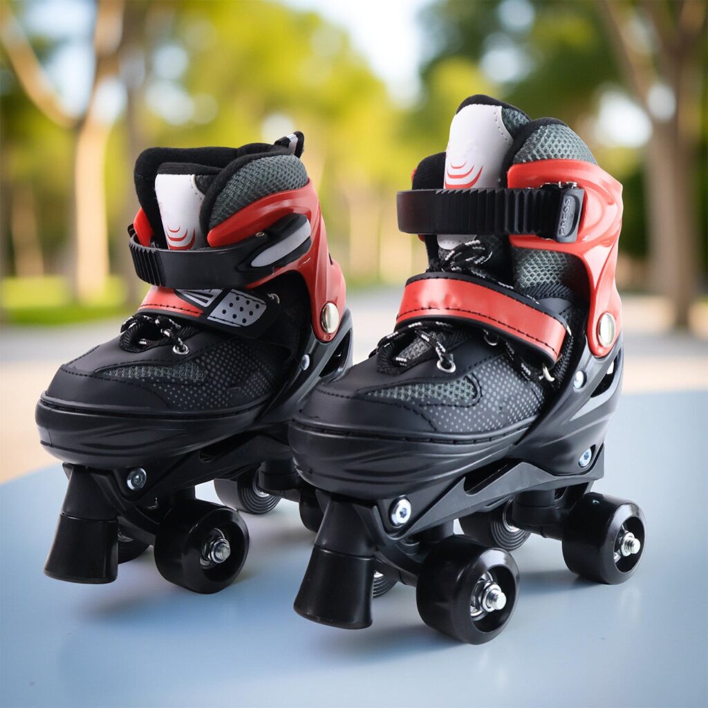 Adjustable Quad Roller Skates for Kids (1 Pair) - Front View by Nari Haat, Indian ethnic wear, women clothing, design...