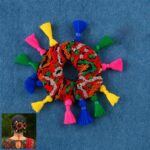 Traditional Multicolor Navratri Hair Bun (1 Pc) - Front View by Nari Haat, Indian ethnic wear, women clothing, design...