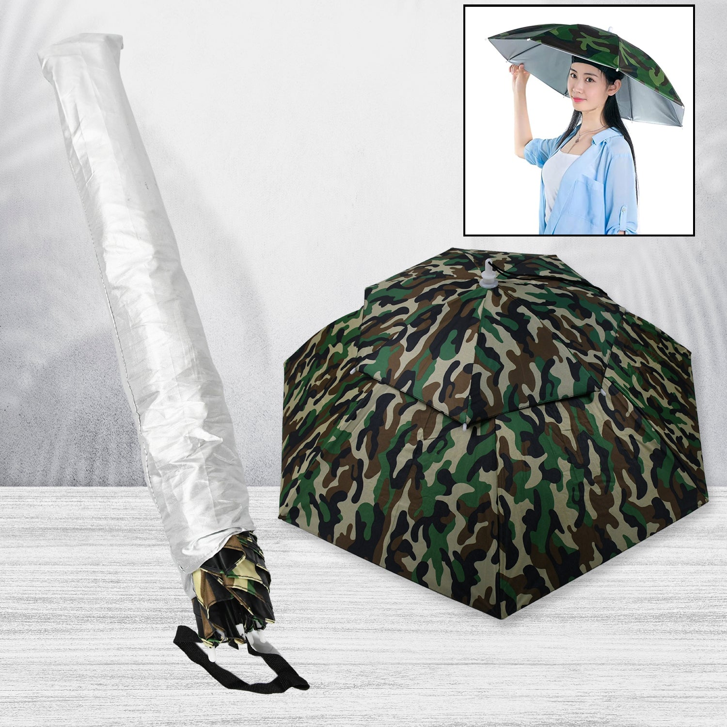 01_efc32134-7de8-4dbb-9af7-420737ecb9b4.jpg Umbrella Hat with Elastic Band - Front View by Nari Haat, Indian ethnic wear, women clothing, designer suit