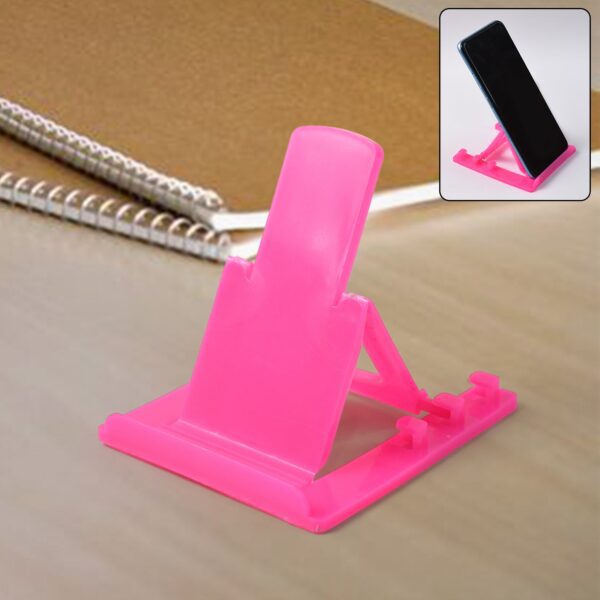 Adjustable Foldable Plastic Mobile Phone Stand Holder (1 Pc) - Front View by Nari Haat, Indian ethnic wear, women clo...