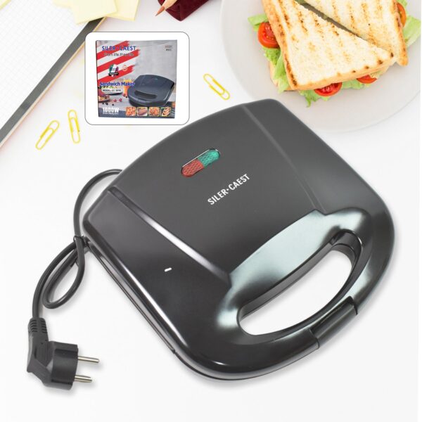 Sandwich Maker – Non-Stick Plates & Indicator Lights for Easy Home Cooking - Front View by Nari Haat, Indian ethnic...
