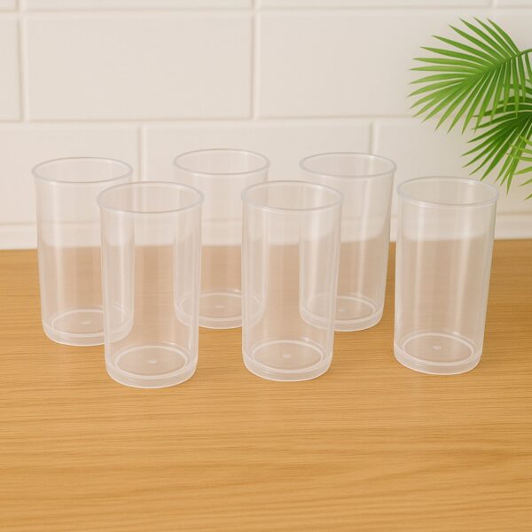 Supermom Plastic Martini Clear Glass Set (6 Pc) - Front View by Nari Haat, Indian ethnic wear, women clothing, design...