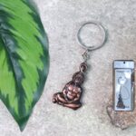 Lord Hanuman Sitting Pose Keychain (1 Pc) - Front View by Nari Haat, Indian ethnic wear, women clothing, designer suit