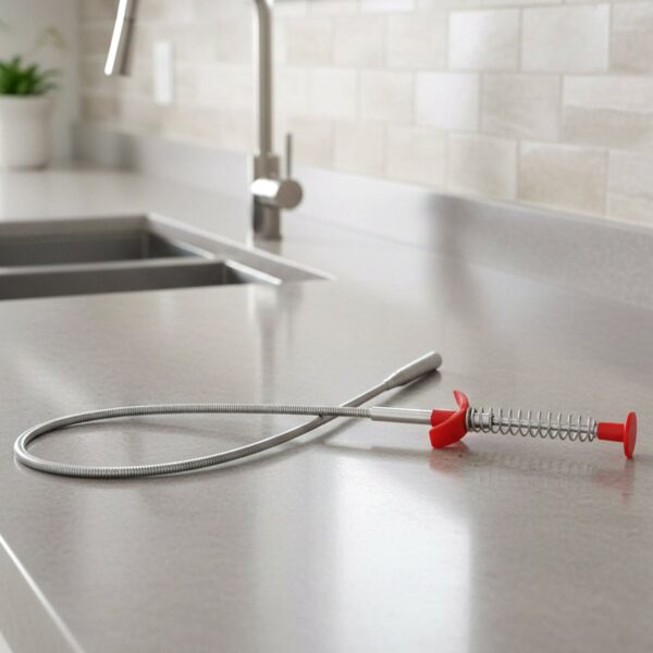 Flexible Spring Drain Cleaning Tool with Hand Grip (1 Pc / 90 Cm) - Front View by Nari Haat, Indian ethnic wear, wome...