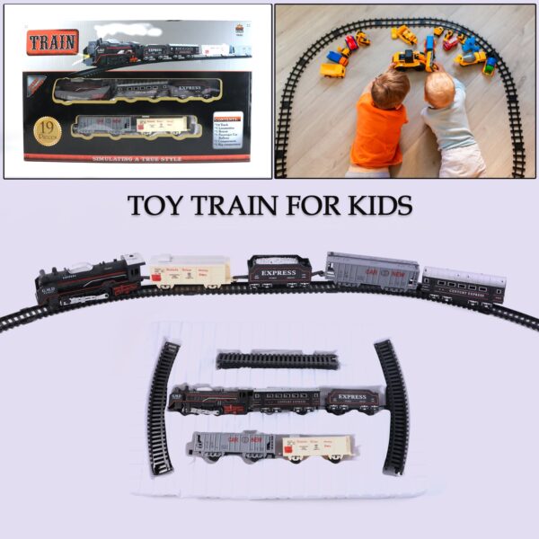 Toy Train Set for Kids, Battery Operated Train with Track Set - Front View by Nari Haat, Indian ethnic wear, women cl...