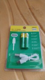 AAA Rechargeable 800 mWh Batteries With Recharging Cable (2 Pc Set) - Full Detail by Nari Haat, Indian ethnic wear, w...