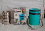 Double Wall Insulated Tiffin with Handle (1 Pc): Stackable, Hot Food Container - Full Detail by Nari Haat, Indian eth...