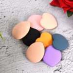Mini Finger Makeup Powder Puff (Multicolour, 8 Pcs Set) - Front View by Nari Haat, Indian ethnic wear, women clothing...