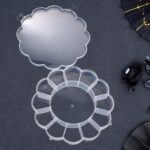 Round Compartment Plastic Storage Box (1 Pc) - Front View by Nari Haat, Indian ethnic wear, women clothing, designer ...