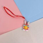 Cute Bunny-Shaped Pop It Fidget Toy Keychain (1 Pc) - Back View by Nari Haat, Indian ethnic wear, women clothing, des...