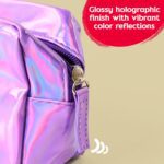 Holographic Shiny Waterproof Travel Cosmetic Pouch (1 Pc) - Neckline Detail by Nari Haat, Indian ethnic wear, women c...
