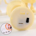 Set of 12 White Water Sensor LED Diyas - Fabric Detail by Nari Haat, Indian ethnic wear, women clothing, designer suit