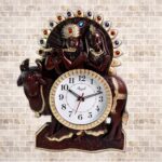 Analog Latest Stylish New Models Wall Clock with God Radha Kishan Frame - Back View by Nari Haat, Indian ethnic wear,...