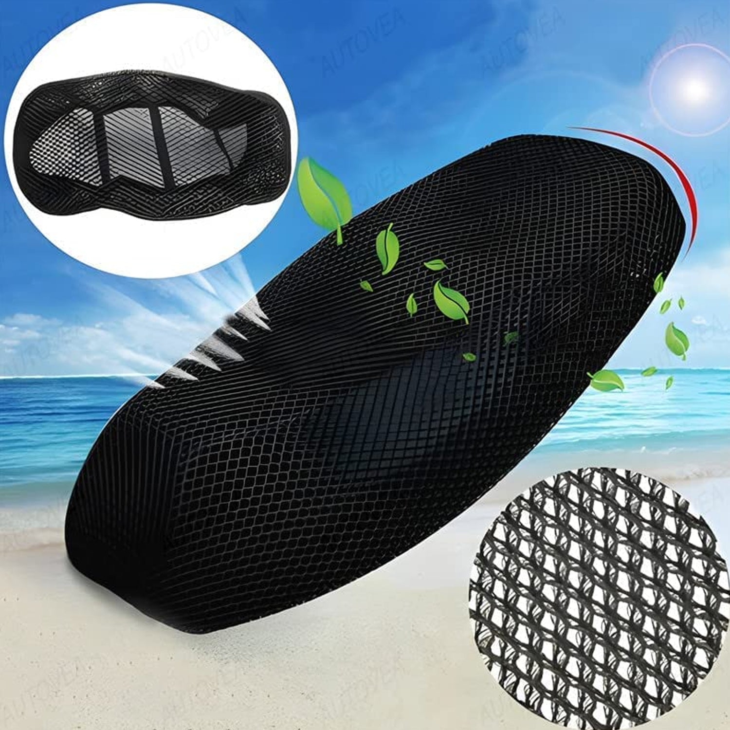 02_0d45482a-2dea-4d64-af5a-2f5250d073c0.jpg Heavy Cushion Seat Cover Scooty Seat Cover Bike Seat Cover (1 Pc) - Front View by Nari Haat, Indian ethnic wear, wome...