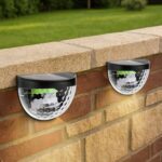 6 LED Solar Powered Wall Mount Fence Light with Honeycomb Shade Design (2 Pc Set) - Neckline Detail by Nari Haat, Ind...