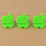 Apple-Shaped Plastic Mobile Phone Holder (3 Pc & mix color) - Fabric Detail by Nari Haat, Indian ethnic wear, women c...