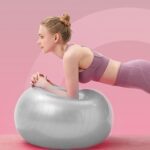Heavy Duty Gym Ball Non-Slip Stability Ball with Foot Pump for Total Body Fitness - Front View by Nari Haat, Indian e...