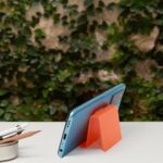 Durable Plastic Mobile Phone Stand with Angled Support (1 Pc / Mix Color) - Fabric Detail by Nari Haat, Indian ethnic...